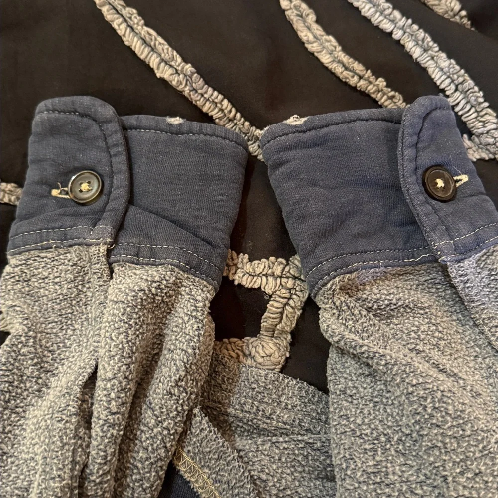 Free People Blue Sherpa Jean Jacket - Picture 7 of 8